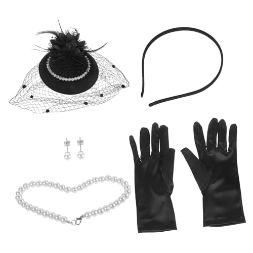 SAFIGLE 1 Set Teeparty Kopfbedeckung Hüte Brautschmuck Damen Für Babys Frauen Lady Teeparty Handschuhe Marineblau Kirche Vintage Pillbox Hut Perle Frauen 1920Er Jahre Kostüm SAFIGLE 1 Set Teeparty Kopfbedeckung Hüte Brautschmuck Damen Für Babys Frauen Lady Teeparty Handschuhe Marineblau Kirche Vintage Pillbox Hut Perle Frauen 1920Er Jahre Kostüm von SAFIGLE