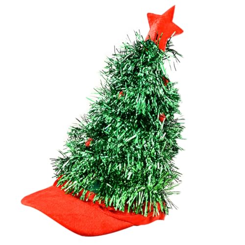 SAFIGLE 1 Stk Weihnachtsbaummütze Gefälligkeiten für Weihnachtsfeiern hässliche Elfenmütze grünes Outfit Kleider kleidung Weihnachten lustige Mütze Weihnachtsbaumkappe Hut Requisiten Vlies von SAFIGLE