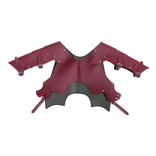 SAFIGLE 1 Stück Schulterstücke heeloween kriegerin schulter rüstung men of jakobsweg wischtelgeschenk trauzeugengeschenke man of Kostüm Männer Kleid Rüstungen aus PU-Leder rot von SAFIGLE