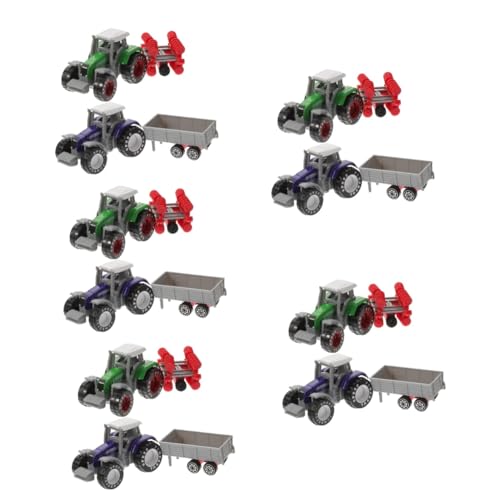 SAFIGLE 10 Bauernhofwagen Spielzeug kinderspielzeug Kinder LKW Traktorspielzeug für Kleinkinder Push-and-Go- Babyspielzeug karinifizierendes Spielzeug technisches Spielzeugauto von SAFIGLE