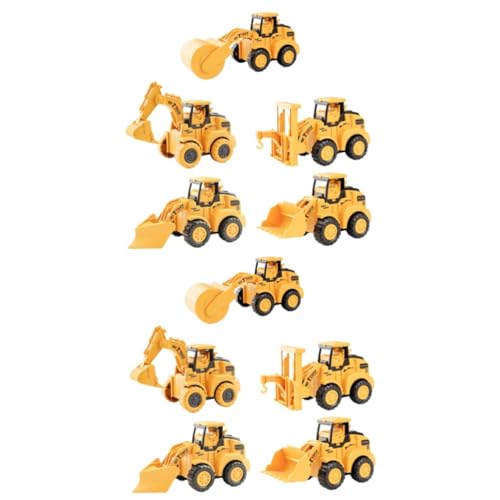 SAFIGLE 10 Bagger Bauauto Spielzeug Spielzeugauto zum Zurückziehen Spielzeug für Kinder kinderspielzeug Lastwagen für Kinder Kinderlastwagen Bauwagen Engineering-LKW-Spielzeug Push-Typ von SAFIGLE