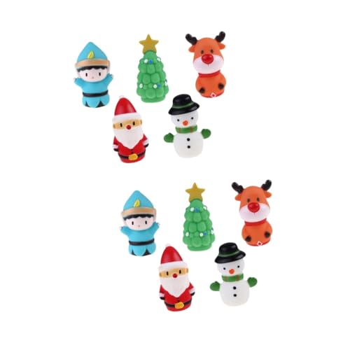 SAFIGLE 10 STK Weihnachts-fingerlinge Spielzeug Puppe Puzzle Kind Weiches Gummi von SAFIGLE