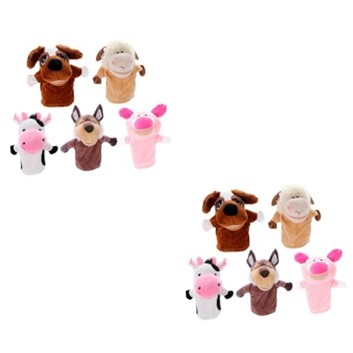 SAFIGLE 10 STK tierische Marionette Baby Puppe Spielzeug Puppen mit beweglichem Mund Spielzeuge Puppe mit beweglichem Mund Spielzeug zum Geschichtenerzählen AFFE Handpuppe Eltern-Kind von SAFIGLE
