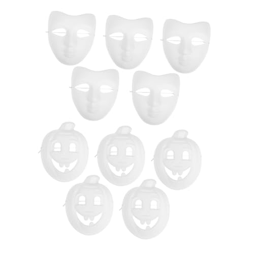 SAFIGLE 10 Stück Bemalbare Aus Papier Gruselige Halloween-masken Halloween-cosplay-masken Halloween-kostüm Für Halloween-kostüme Für Selbstgemacht Voll Weiß SAFIGLE 10 Stück Bemalbare Aus Papier Gruselige Halloween-masken Halloween-cosplay-masken Halloween-kostüm Für Halloween-kostüme Für Selbstgemacht Voll Weiß von SAFIGLE