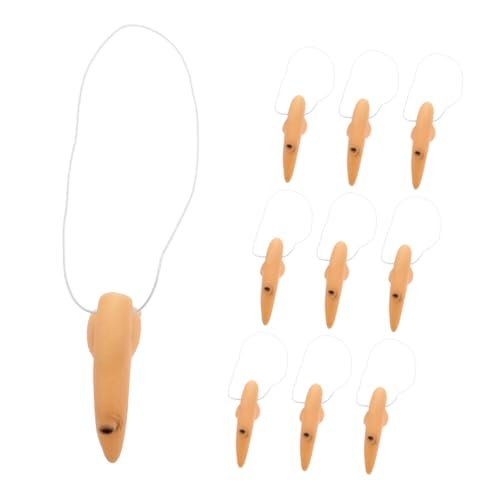 SAFIGLE 10 Stück Hexennasen Prosthetik für Halloween Kostüm Requisite Lang Nase mit Kinn Wiederverwendbar Einfach Anzulegen Auffälliges Design für Fasching Maskerade Karneval und SAFIGLE 10 Stück Hexennasen Prosthetik für Halloween Kostüm Requisite Lang Nase mit Kinn Wiederverwendbar Einfach Anzulegen Auffälliges Design für Fasching Maskerade Karneval und von SAFIGLE