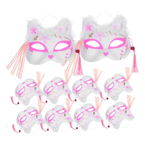 SAFIGLE 10 Stück Japanische Fuchsmaske mit Led-leuchten im Manga-Stil Halbgesichts-design Leichte Atmungsaktive Cosplay-maske für Karneval Halloween und Maskerade SAFIGLE 10 Stück Japanische Fuchsmaske mit Led-leuchten im Manga-Stil Halbgesichts-design Leichte Atmungsaktive Cosplay-maske für Karneval Halloween und Maskerade von SAFIGLE