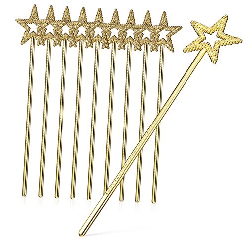SAFIGLE 10 Stück Teiliges Goldene Feenstäbe mit Glitzer Fünfzackiger Stern Zauberstab für Halloween Weihnachten und Kostümpartys für Cosplay und Bühnenaufführungen SAFIGLE 10 Stück Teiliges Goldene Feenstäbe mit Glitzer Fünfzackiger Stern Zauberstab für Halloween Weihnachten und Kostümpartys für Cosplay und Bühnenaufführungen von SAFIGLE