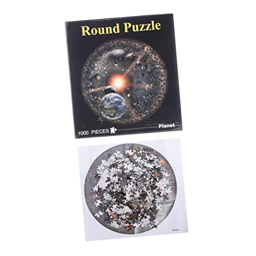 SAFIGLE 1000 Stück Planet 1000 Puzzle-Flugzeug Puzzle Puzzlematte Puzzletisch Runden Erde Kind von SAFIGLE