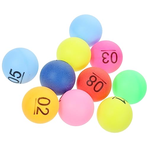 SAFIGLE 10St Farbzahlball-Lotteriekasten-Zahlenauswahlball-Party-Glücksziehungsfarben-Tischtennis Verlosung von Spielbällen kleine Plastikkugeln Bier Farbige Lotteriekugeln farbige Kugeln von SAFIGLE