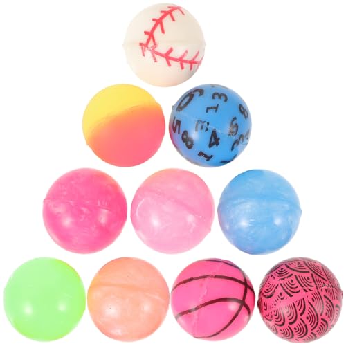 SAFIGLE 10St kinderspielzeug Spielzeug für Kinder Aufblasbare sensorische Bälle Big Bouncy Ball Springball für Kinder Anti-Stress-Spielzeug kleine Hüpfbälle farbige Hüpfbälle Gummi von SAFIGLE