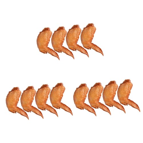 SAFIGLE 12 STK Simulierte Hühnerflügel Simulation von Lebensmitteldekor geröstete Hähnchenflügel aus Kunststoff Küchendekor künstlich Modell Zubehör Dekorationen Ornamente PVC von SAFIGLE