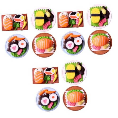 12 STK Simuliertes Japanisches Sushi Langlebige Sushi-Ornamente Tischdekoration für japanische Küche tortendeko Einschulung Kuchen Japanisches Essen gefälschtes Essen Dekorationen von SAFIGLE