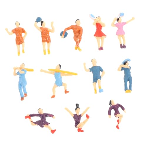 SAFIGLE 12 Stück Teiliges DIY Figuren Modellbau Miniatur Menschen Modelle Langlebige Kunststoff Mini People Deko für Sandtisch Architektur Basteln Landschaftsgestaltung von SAFIGLE