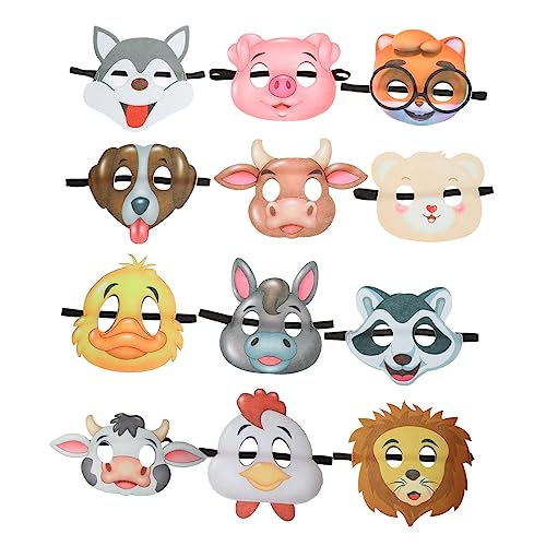 SAFIGLE 12 Stück Tiermaske für Tiermasken für halloween costume halloween Panda- Löwenmasken tierische Maske party dekorative maske gefühlt SAFIGLE 12 Stück Tiermaske für Tiermasken für halloween costume halloween Panda- Löwenmasken tierische Maske party dekorative maske gefühlt von SAFIGLE