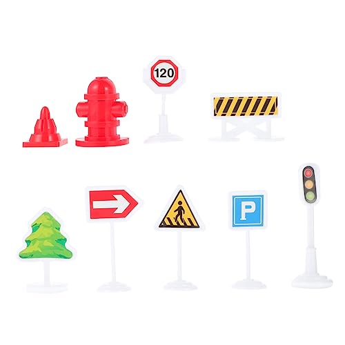 SAFIGLE Spielsets Für Kinder 12 Stück Verkehrsschild Straßenleitkegel Kunststoff Kleinkind Kinderspielzeug von SAFIGLE