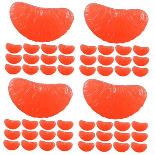 SAFIGLE 128 STK Grapefruit-Segment Handyhülle kreativität Haarnadeln Kunsthandwerk Bastelzubehör selber Machen Miniatur-Orange-Dekor Obst Modell Orangenscheiben schmücken von SAFIGLE