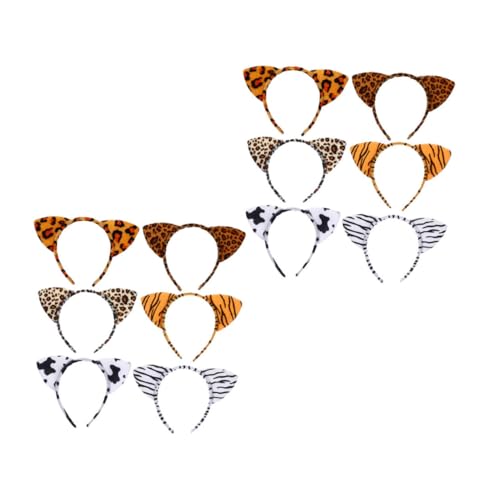 SAFIGLE 12Stücke Kopfbedeckungen Leopard Tiger Zebra Kuh Mehr Verstellbarer Kostümkopfschmuck für Partys und Cosplay Langlebig und Vielseitig Einsetzbar SAFIGLE 12Stücke Kopfbedeckungen Leopard Tiger Zebra Kuh Mehr Verstellbarer Kostümkopfschmuck für Partys und Cosplay Langlebig und Vielseitig Einsetzbar von SAFIGLE