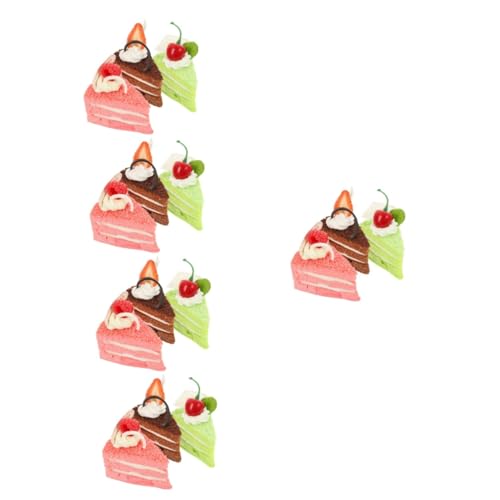 SAFIGLE 15 STK Simulation Kuchenmodell Geburtstagstorte Spielzeug Dreieck Simulationskuchenmodell Gefälschte Desserts Gefälschter Cupcake Künstlicher Nachtisch Faux Desserts Dekor Schrank von SAFIGLE