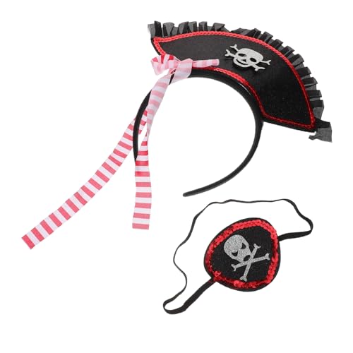 SAFIGLE 1Satz Halloween Piraten Kostümset Augenmaske Haarband für Cosplay Partys Hochwertiges Zubehör für Erwachsene für Maskerade Piraten Themenpartys von SAFIGLE