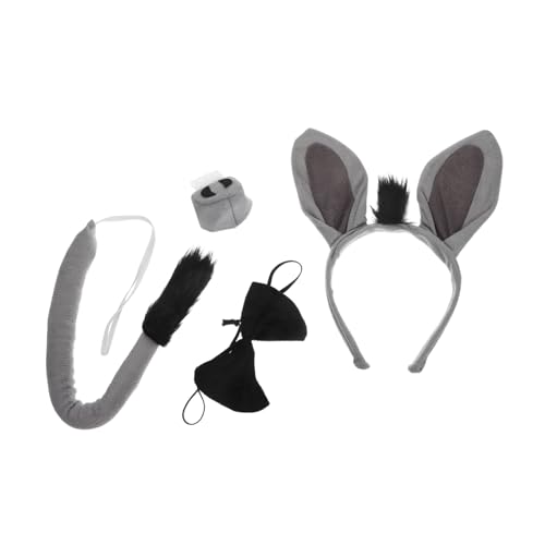 SAFIGLE 1Satz Kostüm Set für Erwachsene Eselsohren Stirnband Fliege und Nase für Tierparty Geburtstagsfeier Halloween und Fotografie Teiliges Set aus Hautfreundlichem SAFIGLE 1Satz Kostüm Set für Erwachsene Eselsohren Stirnband Fliege und Nase für Tierparty Geburtstagsfeier Halloween und Fotografie Teiliges Set aus Hautfreundlichem von SAFIGLE