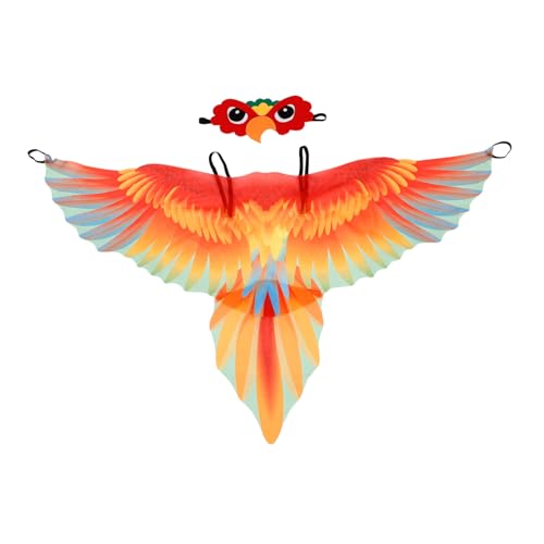 SAFIGLE 1Satz Papageienflügel Umhang Set für Elastische Schultergurte Kopfbedeckung Fantasievolles Kostüm für Partys Cosplay für Kreative Rollenspiele SAFIGLE 1Satz Papageienflügel Umhang Set für Elastische Schultergurte Kopfbedeckung Fantasievolles Kostüm für Partys Cosplay für Kreative Rollenspiele von SAFIGLE