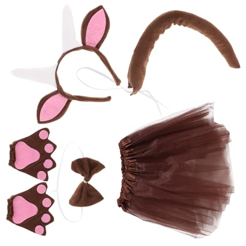 SAFIGLE 1Satz Tierkostüm mit Tierohr Stirnband Fliege für Erwachsene Süßes Cosplay Accessoire für Halloween Karneval Themenpartys von SAFIGLE