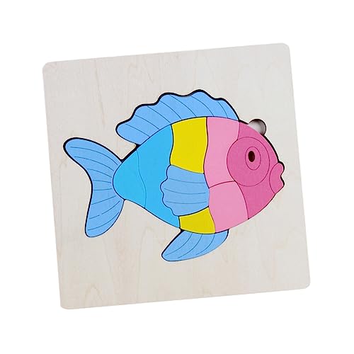 SAFIGLE Spielzeuge 1Stk Spielzeug Rätsel 3D-Speicher-Puzzle pädagogisches Geschenk für Kinder Puzzle in Tierform Holzpuzzle Perlmutt Fisch aus Holz Vorschule Hölzern von SAFIGLE