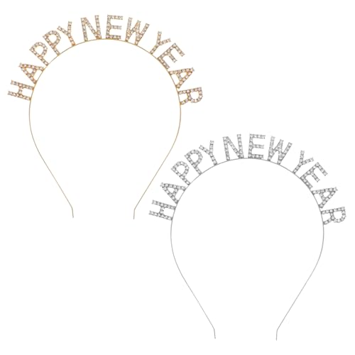 SAFIGLE 2 STÜCK Rhinestone Buchstaben Haarreifen Kreative Happy Year Haarschmuck für Partys Silvester und Frühlingsfest Dekoration Gold und Weiß SAFIGLE 2 STÜCK Rhinestone Buchstaben Haarreifen Kreative Happy Year Haarschmuck für Partys Silvester und Frühlingsfest Dekoration Gold und Weiß von SAFIGLE