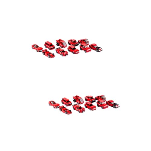 SAFIGLE 2 Sätze Blöcke Puzzle Für Kinder Bausteine ​​für Erwachsene Modellauto Zum Bauen Für Erwachsene Montage Von Automodellen Auto Auseinander Nehmen Rätsel 3D Rot Diku Wagen Plastik von SAFIGLE