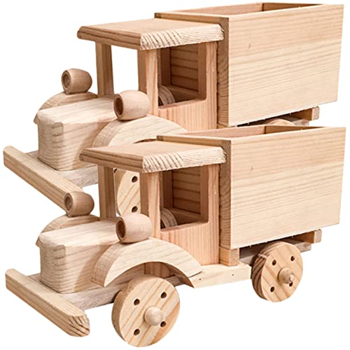 SAFIGLE 2 Sätze DIY Spielzeug Holzpferd Lernspielzeug Für Kinder Montageprojekt Für Kinder Fahrzeugschiene Holz Spielzeugautos Aus Holz Mechanisches Automodell Puzzle 3D Trojanisches Pferd von SAFIGLE