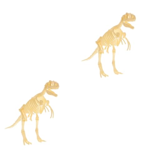 SAFIGLE 2 Sätze Dinosaurier-skelettmodell Tierspielzeug Tierknochen Echt Dinosaurier-Spielzeug Montagemodell Spielsets Für Kinder Sandspielzeug Geschenke Für Kinder Gebaut PVC 4d Schmücken von SAFIGLE