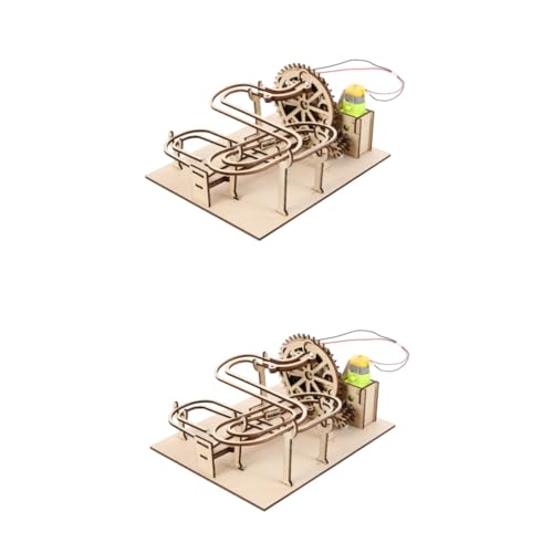 SAFIGLE 2 Sätze Dreidimensionales Puzzle Murmeln Holzhandwerksmodell Holzpuzzle Spielset aus Holz Spielzeuge Lernspielzeug Puzzle-Spielzeug hölzern Ball Laufanzug Labyrinth-Kugel Kind Spur von SAFIGLE
