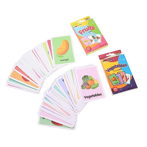 SAFIGLE 2 Sätze Früherziehungskarten Babyspielzeug Lernspielzeug Für Kinder Karten Für Kinder Lernspielzeug Für Babys Spielset Für Kinder Baby-Flash-Karten Puzzle Vorschule Lehrmittel von SAFIGLE