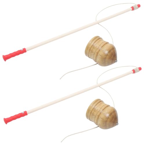 SAFIGLE Holz-gyro-Spielzeug Für Kinder Und Erwachsene Massivholz-Spielzeug-Set Retro-Design Gyro-Spielzeug 2 Sets von SAFIGLE