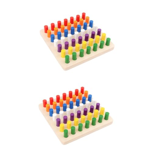 SAFIGLE 2 Sätze Stick sensorische Lehrmittel Farbe Intelligenzspielzeug Spielzeuge Kinderspielzeug Finger-Interposer aus Holz Baby Spielzeug Haushalt Stock Aufhängendes Kabel von SAFIGLE