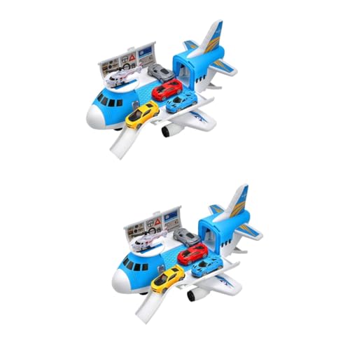 SAFIGLE 2 Sätze Transportflugzeug Kidcraft-spielset Outdoor-Spielzeug Für Babys Jungenspielzeug Lauflernwagen Draußen Spielzeug Modellflugzeug Frachtflugzeug Mini Kind Plastik von SAFIGLE