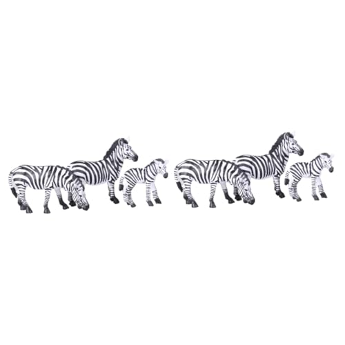 SAFIGLE 2 Sätze Panda-Spielzeug Zebra-tierfigur Zebra-statuen Lernspielzeug Tierspielzeug Spielzeug Formen Panda-statuen Partydekoration PVC-Spielzeug Mini-statuen Tierwelt Wild Kind von SAFIGLE