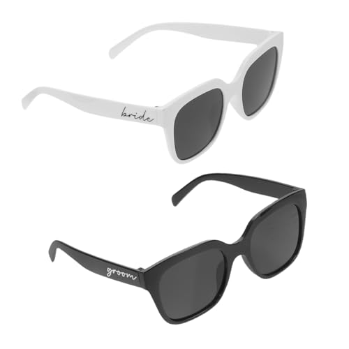 SAFIGLE 2 Stück Braut und Bräutigam Sonnenbrillen Lustige Hochzeit Fotorequisiten Hochzeitsbrillen für Junggesellenabschied Brautparty Dekoration Langlebig und Elegant SAFIGLE 2 Stück Braut und Bräutigam Sonnenbrillen Lustige Hochzeit Fotorequisiten Hochzeitsbrillen für Junggesellenabschied Brautparty Dekoration Langlebig und Elegant von SAFIGLE