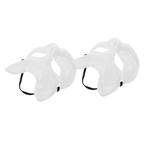 SAFIGLE 2 Stück DIY Leere Fuchs Masken Bemalen Dekorative Karnevalsmaske für Frauen Handbemalbare Faschingsmasken Einzigartige DIY Maskerade für Halloween und Kostümpartys von SAFIGLE