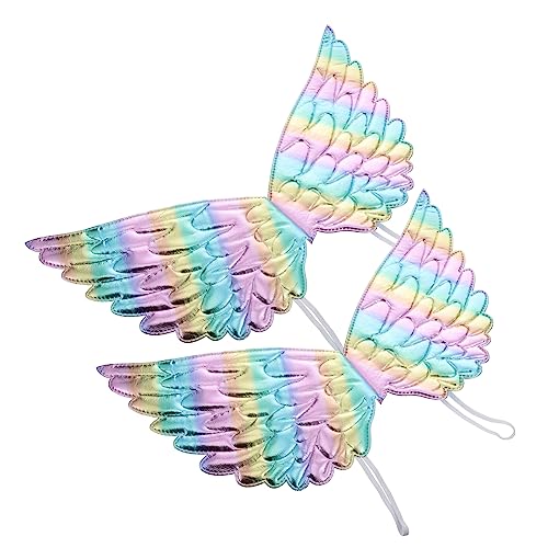 SAFIGLE 2 Stück Engelsflügel Cosplay Feenflügel Für Mädchen Zubehör Für Bühnenauftritte Rollenspiele Requisite Verkleide Dich Fotoshooting-flügel Flügel-kostüm-requisiten Stoff von SAFIGLE