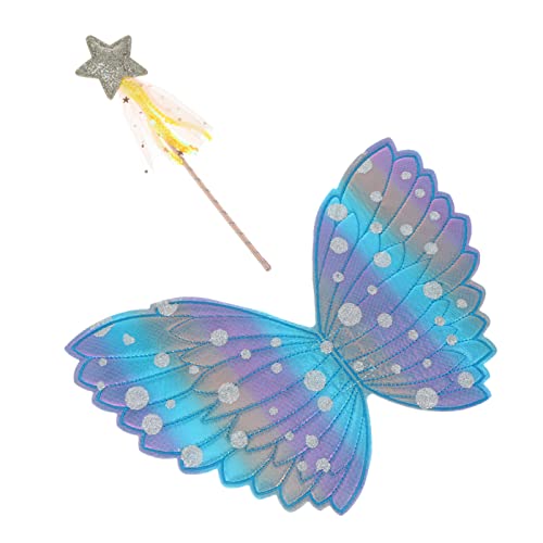 SAFIGLE 2 Stück Flügel Kostüm Zubehör für Blau mit Zauberstab für Halloween Karneval und Cosplay Veranstaltungen SAFIGLE 2 Stück Flügel Kostüm Zubehör für Blau mit Zauberstab für Halloween Karneval und Cosplay Veranstaltungen von SAFIGLE