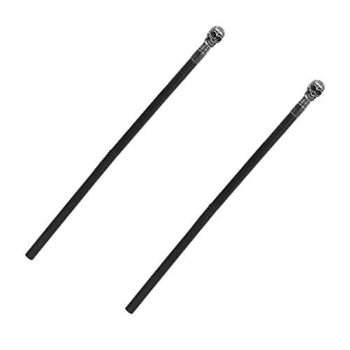 SAFIGLE 2 Stück Halloween Gehstock mit Skelettkopf Cosplay Accessoire für Erwachsene Leicht und Zerlegbar für Kostümparty und Sammlung von SAFIGLE