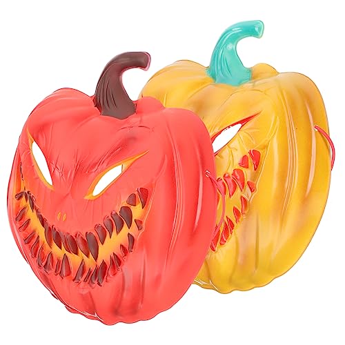 SAFIGLE 2 Stück Halloween Kürbismaske Gruselige Cosplay Maske für Halloween Party Lustige PVC Maske Orange und Gelb Atemberaubendes für Unvergessliche SAFIGLE 2 Stück Halloween Kürbismaske Gruselige Cosplay Maske für Halloween Party Lustige PVC Maske Orange und Gelb Atemberaubendes für Unvergessliche von SAFIGLE