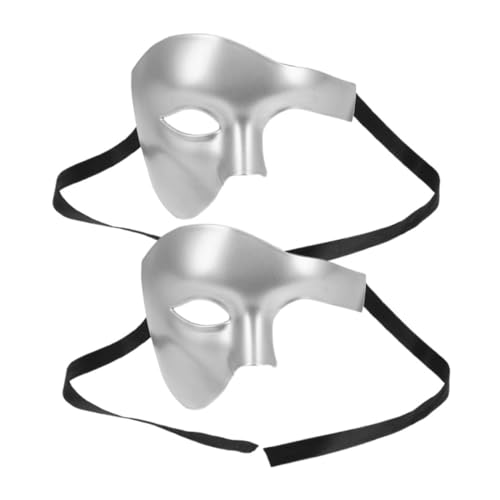 SAFIGLE 2 Stück Herren Maske für Maskenball Vintage Halbgesicht Maske für Halloween und Karneval für Erwachsene Elegant und Komfortabel von SAFIGLE
