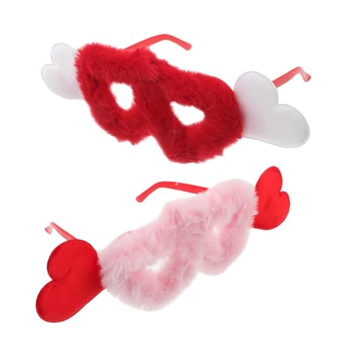 SAFIGLE 2 Stück Herzförmige Sonnenbrille Kuscheliges Plüsch-design Weiche Samt Party-brille Unisex Leicht Angenehm Für Kostümpartys Valentinstag Cosplay Zubehör SAFIGLE 2 Stück Herzförmige Sonnenbrille Kuscheliges Plüsch-design Weiche Samt Party-brille Unisex Leicht Angenehm Für Kostümpartys Valentinstag Cosplay Zubehör von SAFIGLE