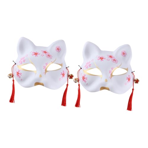 SAFIGLE 2 Stück Maske Kostümzubehör Fuchs japanisches Kimono-Kostüm Kostüm-Requisite japanisches Kimono-Cosplay-Kostüm Plastik SAFIGLE 2 Stück Maske Kostümzubehör Fuchs japanisches Kimono-Kostüm Kostüm-Requisite japanisches Kimono-Cosplay-Kostüm Plastik von SAFIGLE
