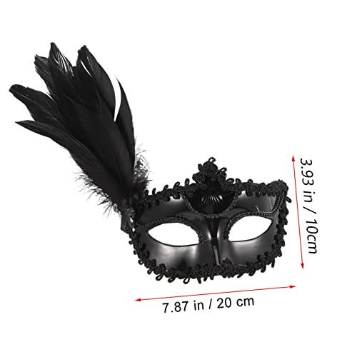 SAFIGLE 2 Stück Masquerade Federmaske für Damen Leicht mit Elastischem Band Karneval Party Cosplay Maskerade Kostüm Zubehör Schwarz für Fasching Maskenball SAFIGLE 2 Stück Masquerade Federmaske für Damen Leicht mit Elastischem Band Karneval Party Cosplay Maskerade Kostüm Zubehör Schwarz für Fasching Maskenball von SAFIGLE