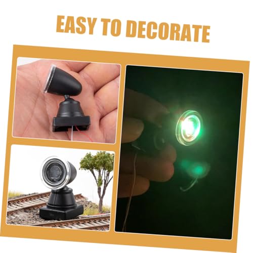 SAFIGLE 2 Stück Miniatur Modellbau LED Strahler für Modelleisenbahn Stilvolles Sandtisch Dekor Tragbares Detailreiches Zugbahn Zubehör Sicheres Material für Diorama und Miniaturlandschaft SAFIGLE 2 Stück Miniatur Modellbau LED Strahler für Modelleisenbahn Stilvolles Sandtisch Dekor Tragbares Detailreiches Zugbahn Zubehör Sicheres Material für Diorama und Miniaturlandschaft von SAFIGLE