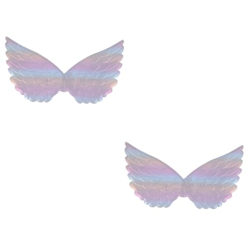 SAFIGLE 2 Stück Rainbow Farbverlauf Engelsflügel Cosplay Kostüm Flügel für Halloween Bühne Performance Zubehör für Mädchen Bühnenauftritt von SAFIGLE