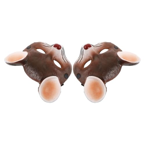 SAFIGLE 2 Stück Realistische Rattenmasken für Erwachsene und Halloween und Karneval Kostüm Maske für Partys und Cosplay mit Design von SAFIGLE